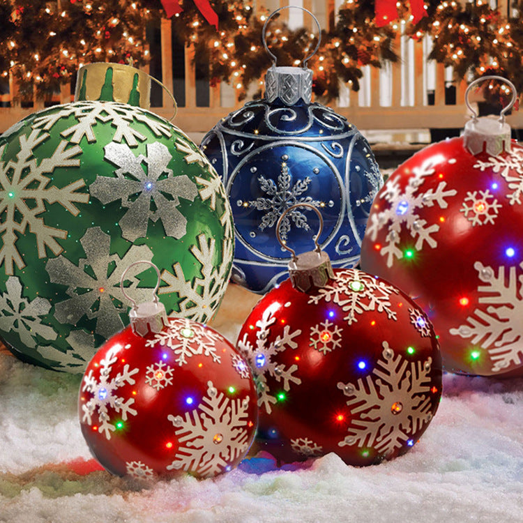 60 Centimeter Hanging Oversized PVC Christmas Ornaments for Exterior Decor-Theone Apparel