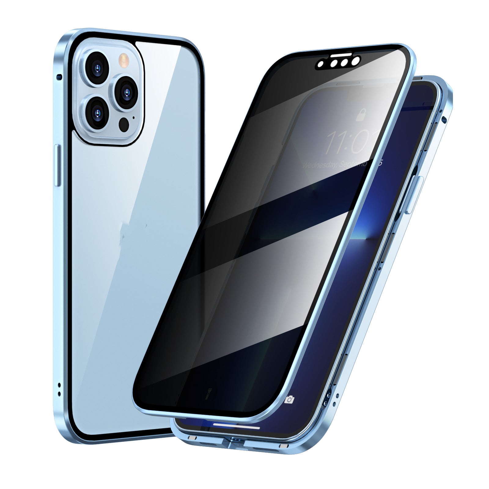 Magnetic Double Sided Metal Privacy Phone Case