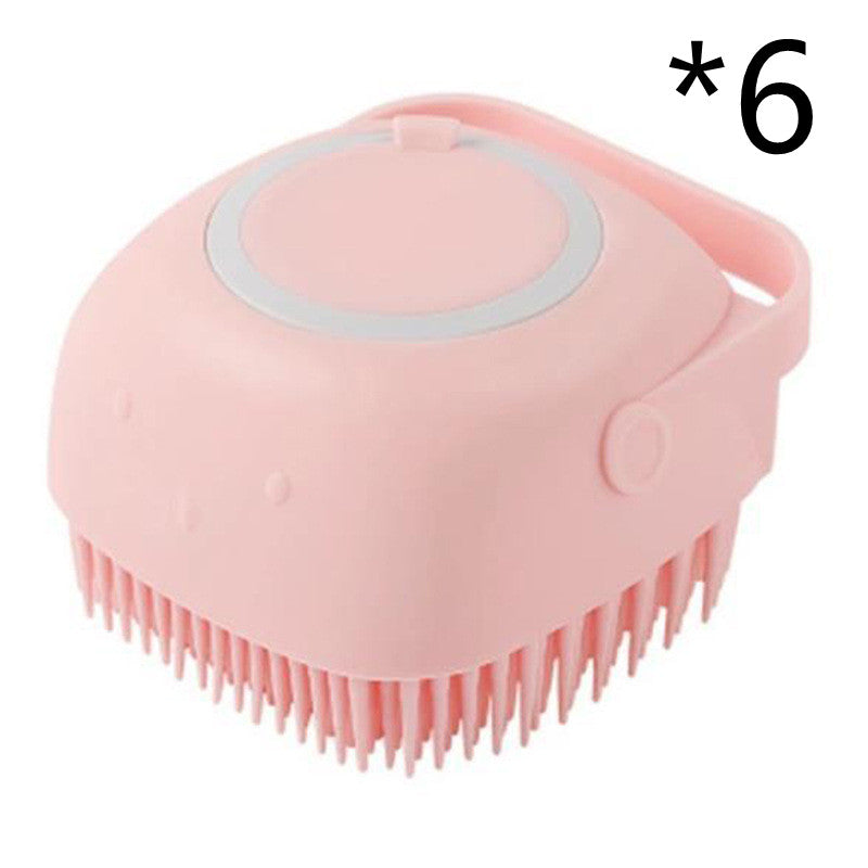Silicone Dog Bath Massage Gloves With Shampoo Dispenser
