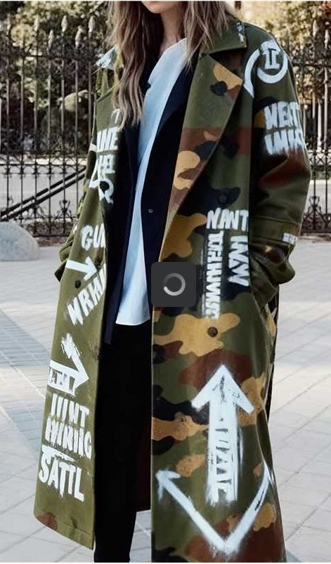 Women's Long Sleeve Oversized Woolen Overcoat With Classic Lines