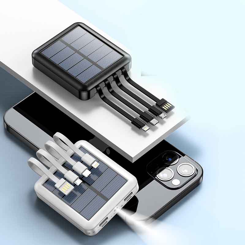 10000mAh Mini Solar Power Bank With PD20W Fast Charging