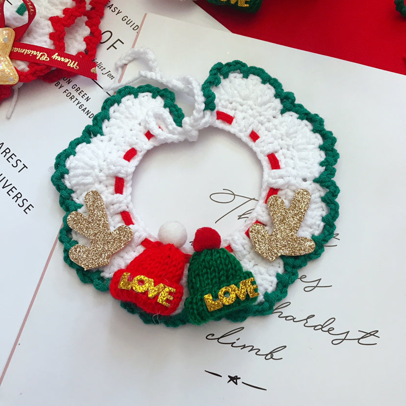 Hand Woven Wool Pet Collar For Festive Occasions