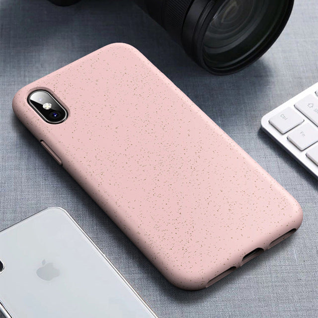 Anti?Drop Soft TPU Wheat Fiber Protective Phone Case For iPhone