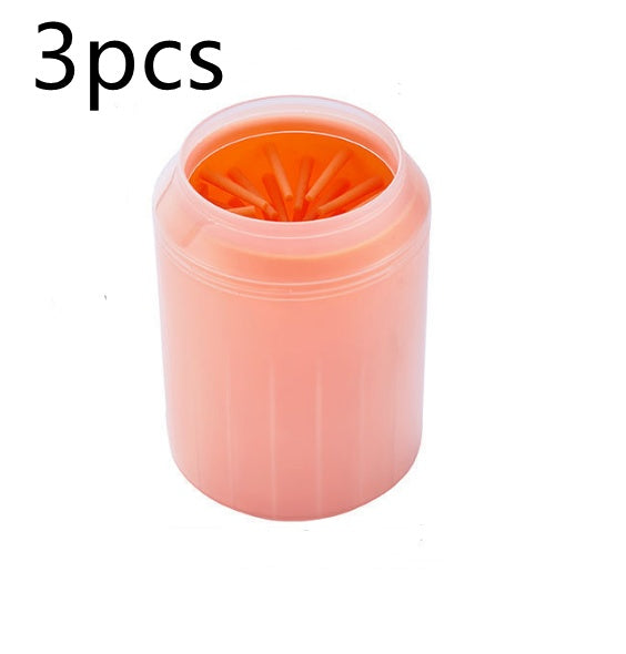 Pet Paw Cleaning Cup Kit With Soft Brush