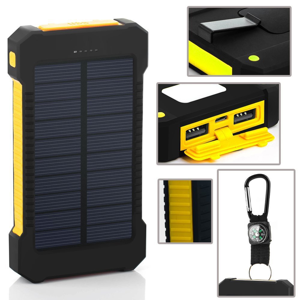 Ultra?Thin Solar Power Bank With Camping Light And Multi?Function Design