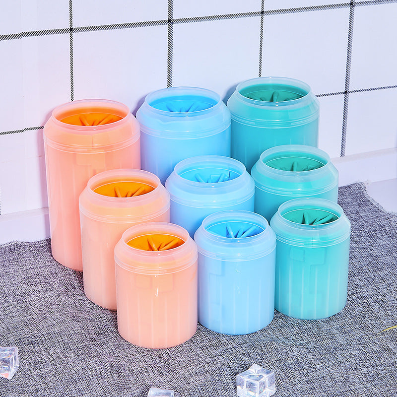 Pet Paw Cleaning Cup Kit With Soft Brush