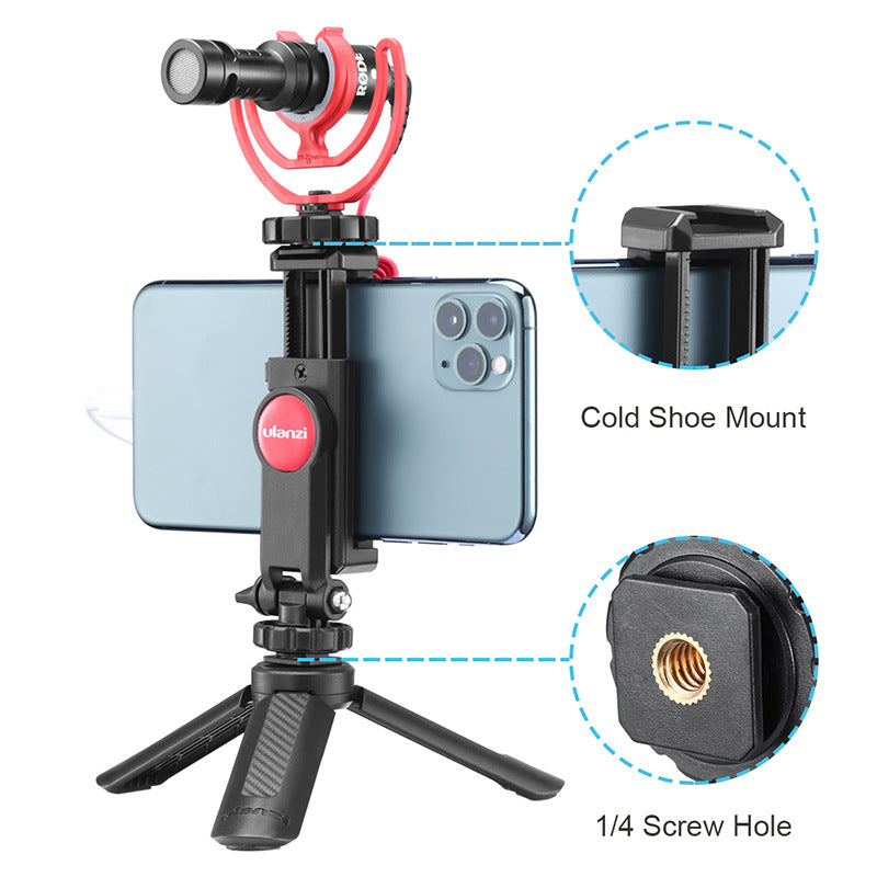 ULANZI ST?06 Adjustable Hot Shoe Phone Mount For Cameras And Tripods