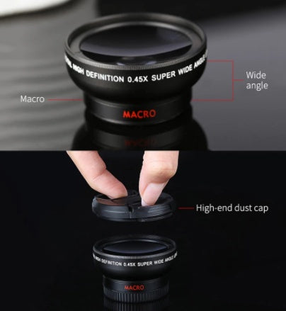 0.45X Wide?Angle And 10X Macro Lens Kit For Smartphones