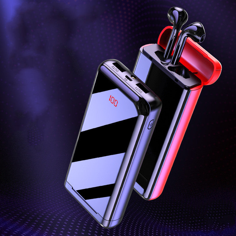10000mAh Power Bank With Built?In Bluetooth Headset Storage