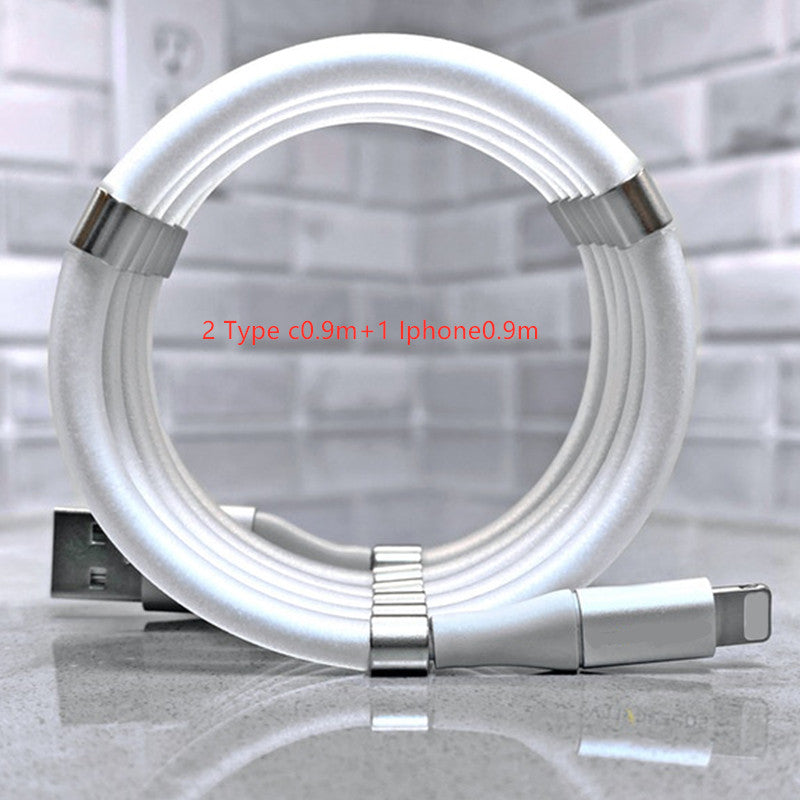 Magnetic Fast?Charging Data Cable With Multiple Connector Options