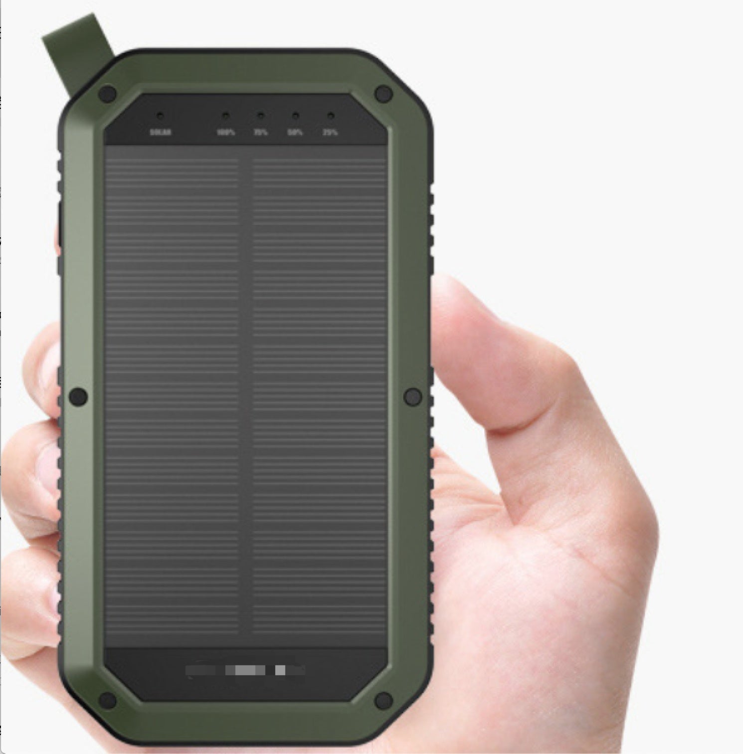 Wireless Solar Power Bank With Triple USB Output And LED Torch