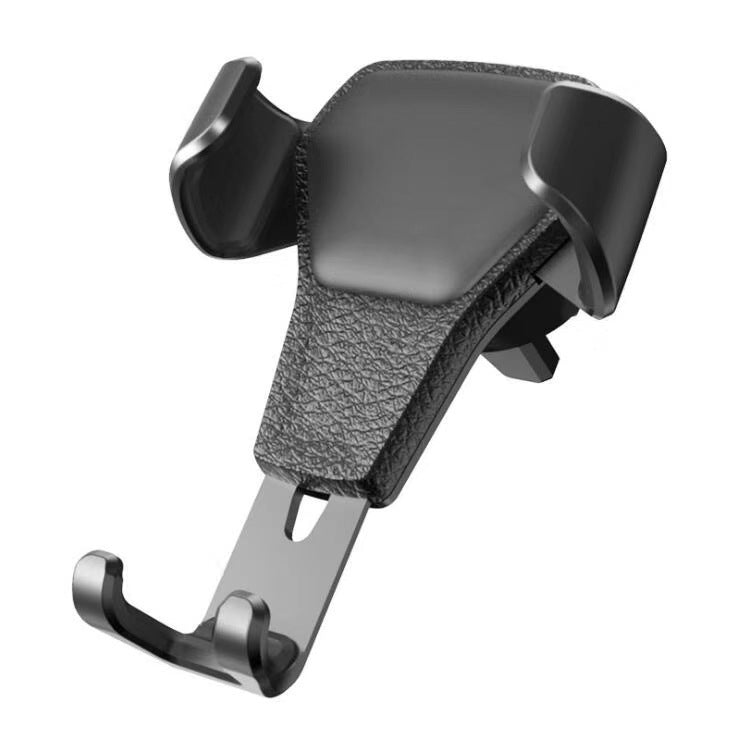Leather?Texture Gravity Car Phone Holder With Automatic Clamp Design