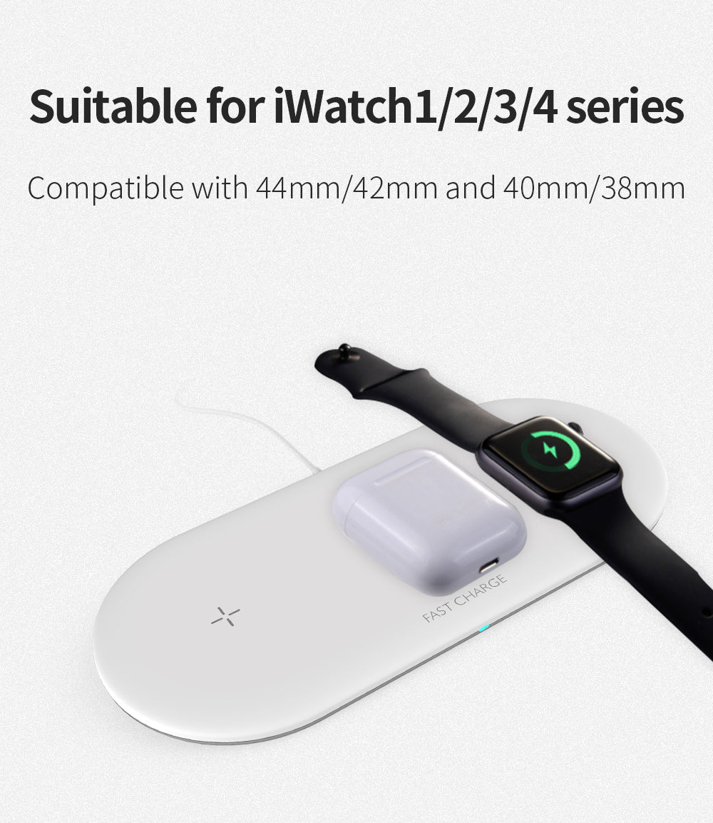 Three?In?One Desktop Wireless Charger For Phone Watch And Earbuds
