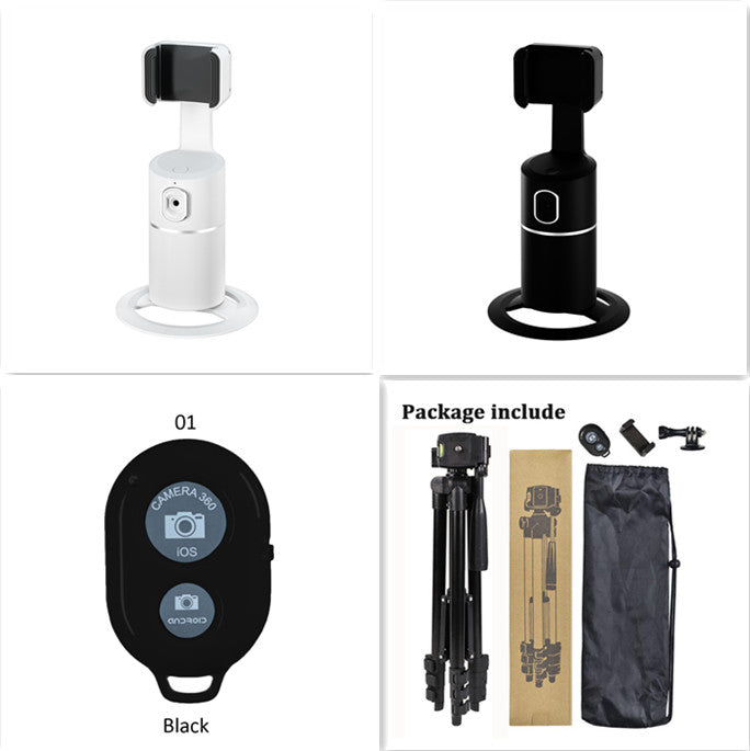 AI Face?Tracking 360° Rotating Phone Stand For Live Streaming