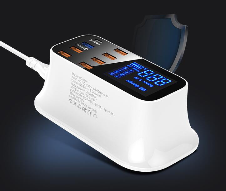 8?Port Quick Charge 3.0 USB Charging Station With LED Display