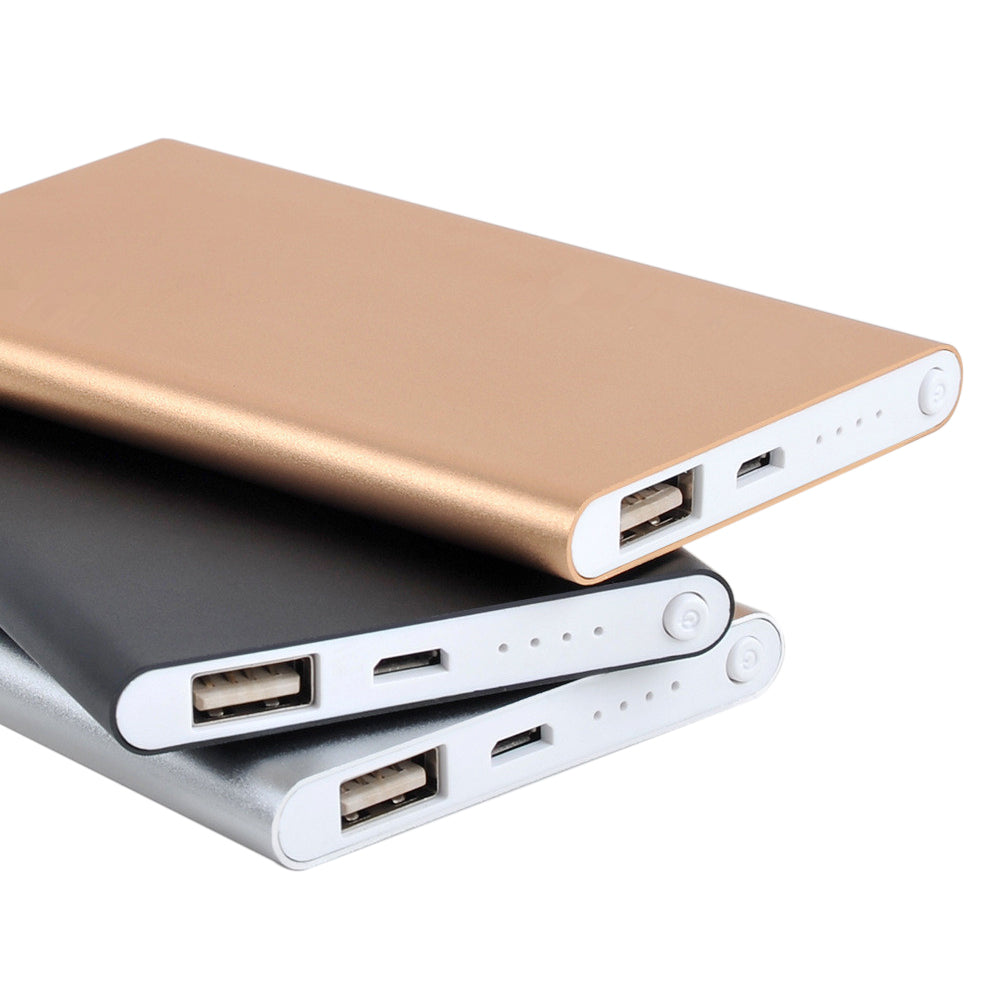Ultra?Thin 4500mAh Alloy Power Bank With Slim Lightweight Design