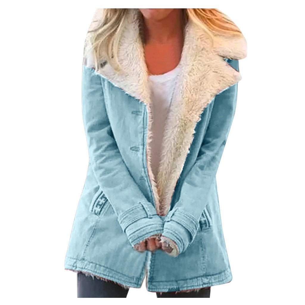 Women's Cozy Fleece Cotton-Padded Jacket With Multiple Color Options
