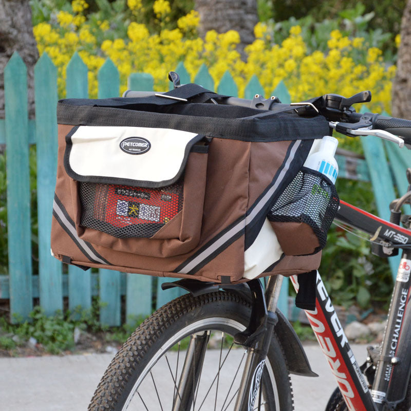 Removable Bicycle Pet Carrier Basket For Cats And Dogs