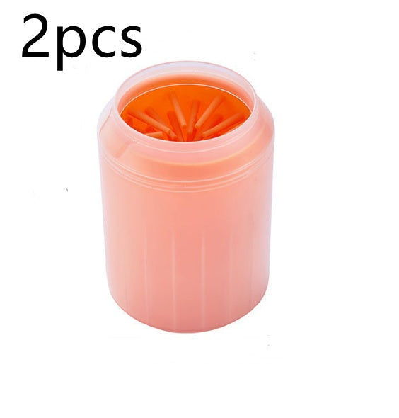 Pet Paw Cleaning Cup Kit With Soft Brush