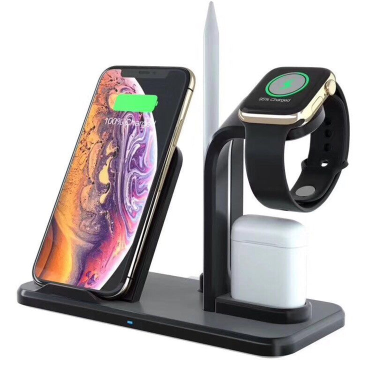 Multi?Device Wireless Charging Bracket With USB Output and Indicator Light