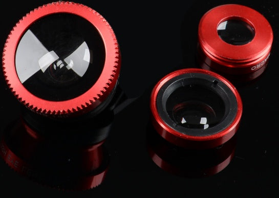 Three?In?One Fisheye Wide?Angle Macro Clip Lens For Smartphones