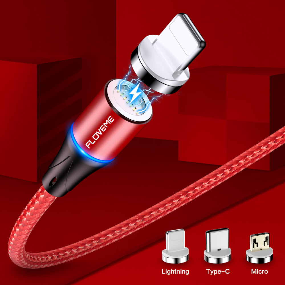 Magnetic Fast Charging Cable With LED Indicator For Multiple Devices