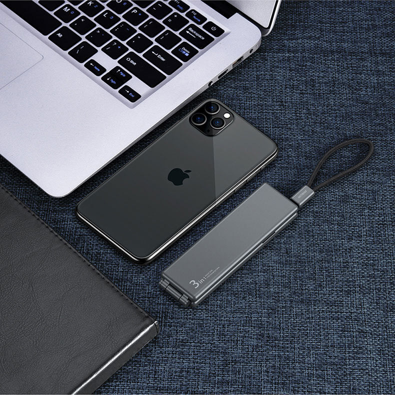 Portable Three In One Fast Charging Cable With Multi Device Support