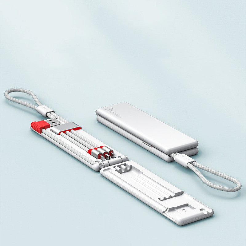 Portable Three In One Fast Charging Cable With Multi Device Support