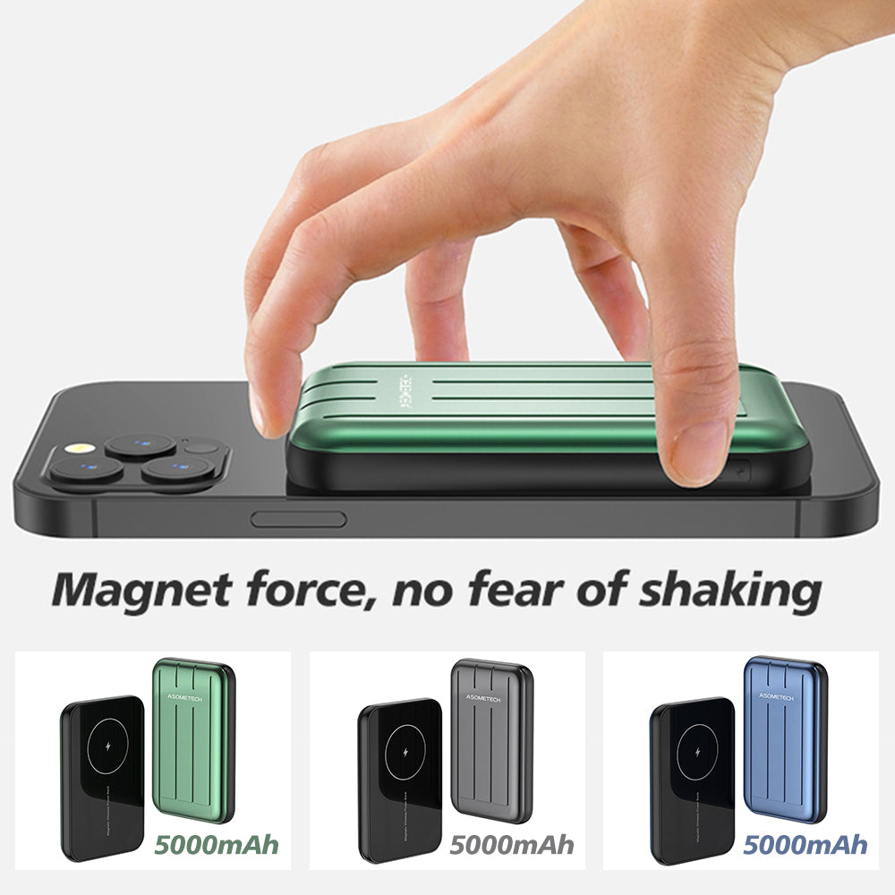 5000mAh Magnetic Wireless Power Bank With Two?Way Fast Charging