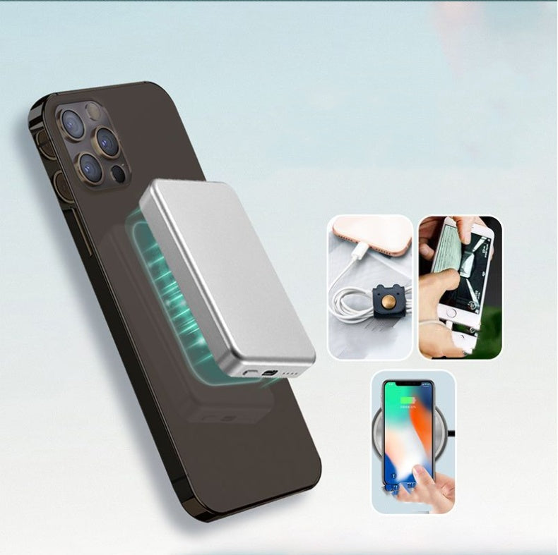5000mAh Aluminum Magnetic Wireless Power Bank With 10W Fast Charging
