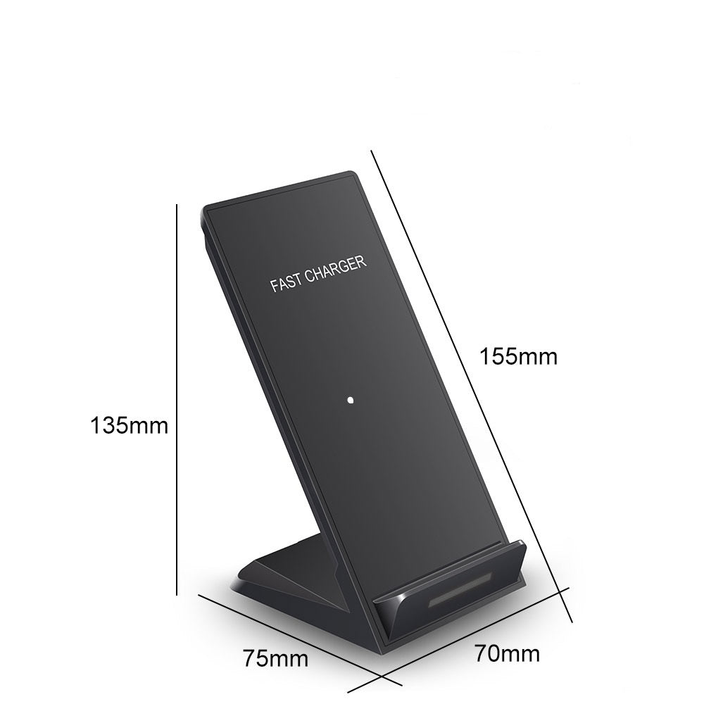 15W Vertical Qi Wireless Charging Stand With Type?C Input