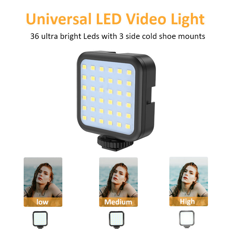 Desktop Tripod Light Set With Condenser Microphone For Recording