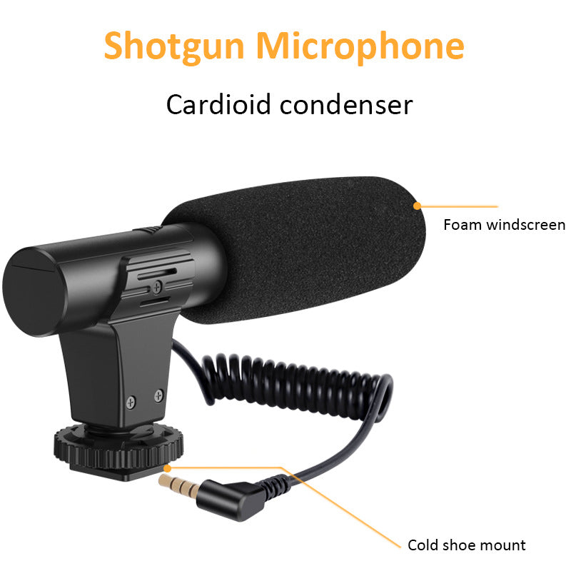 Desktop Tripod Light Set With Condenser Microphone For Recording