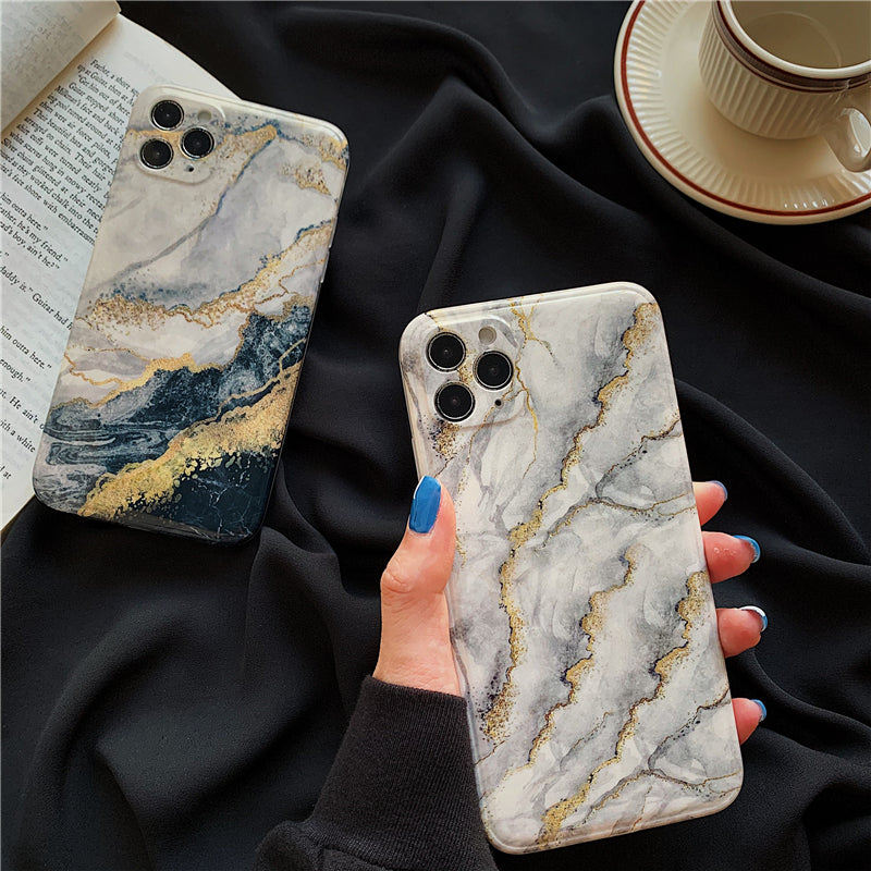 Glitter Marble Soft Rubber Protective Case With Stylish Design