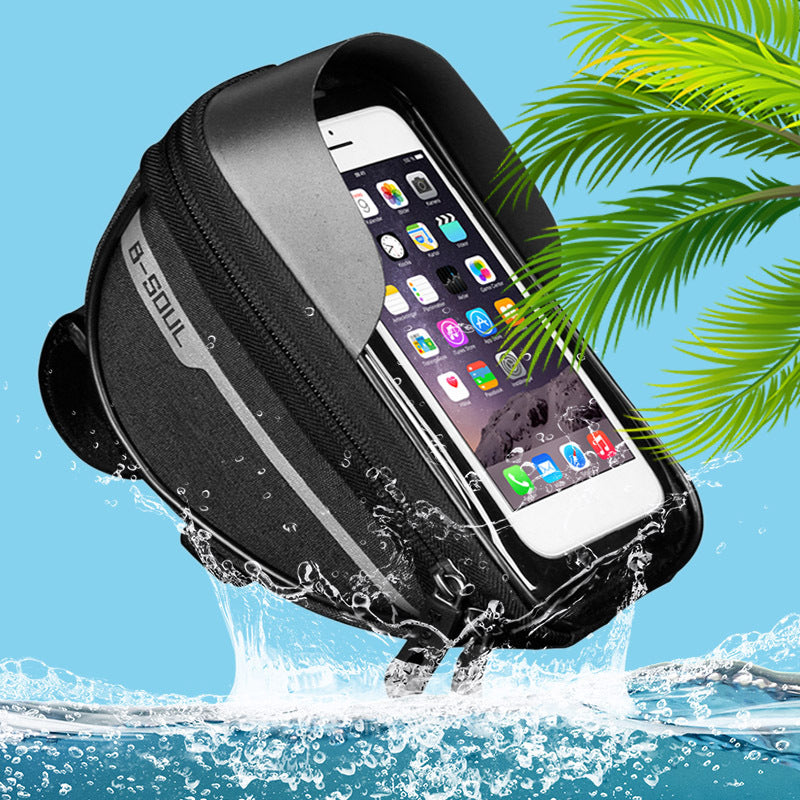 Waterproof Bicycle Phone Bag With Sun Visor And Touchscreen Window