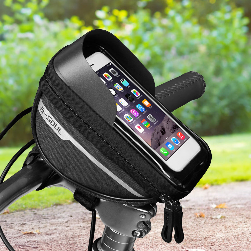 Waterproof Bicycle Phone Bag With Sun Visor And Touchscreen Window