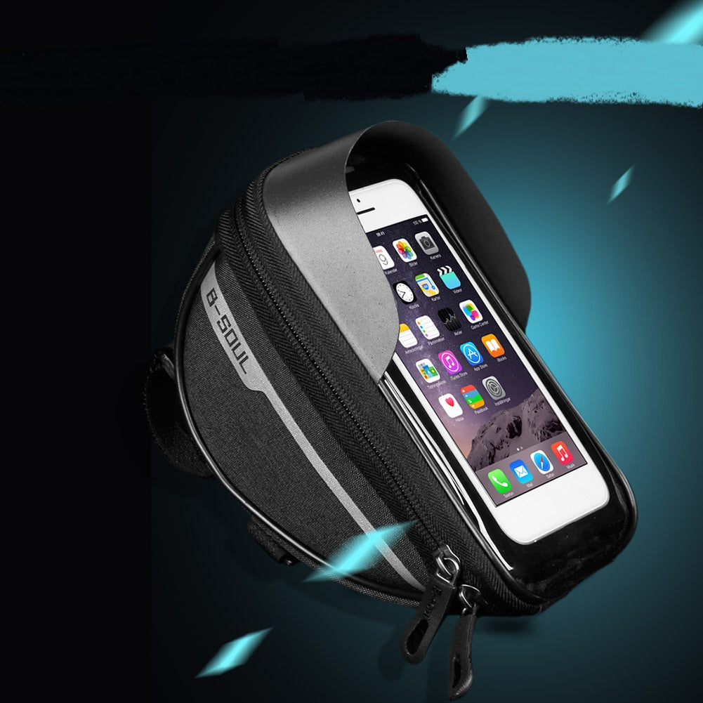Waterproof Bicycle Phone Bag With Sun Visor And Touchscreen Window