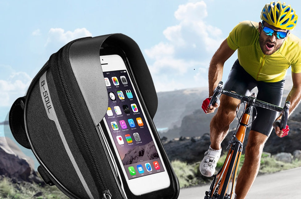 Waterproof Bicycle Phone Bag With Sun Visor And Touchscreen Window