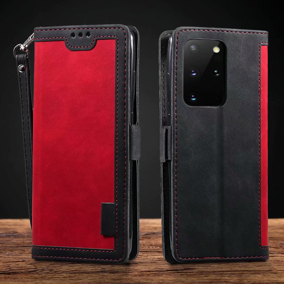 Retro Wallet Style Spliced PU Leather Phone Case Cover