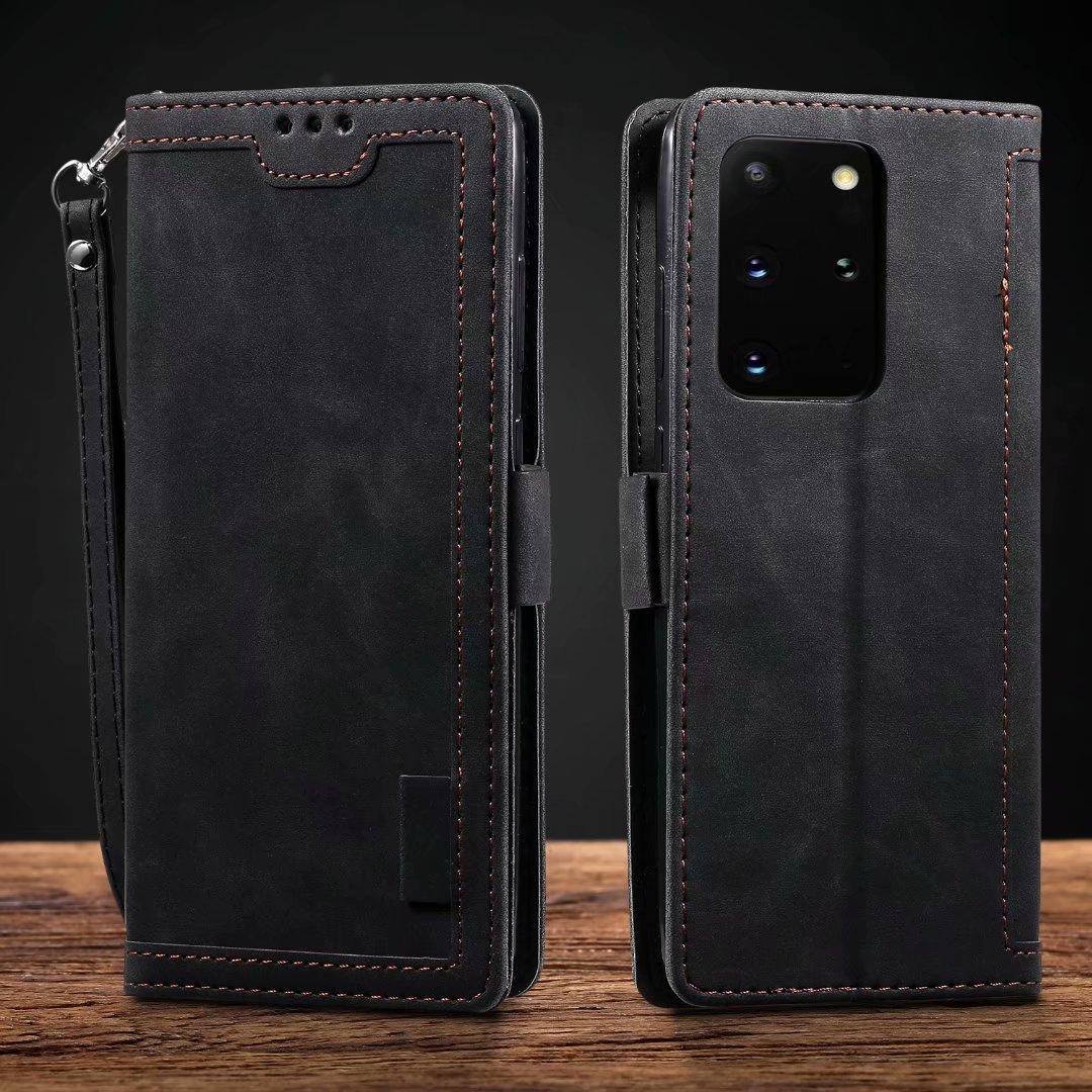 Retro Wallet Style Spliced PU Leather Phone Case Cover