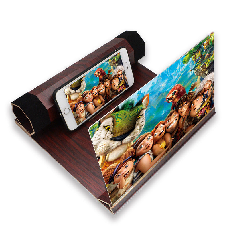 12?Inch Wood Grain 3D HD Mobile Phone Screen Magnifier