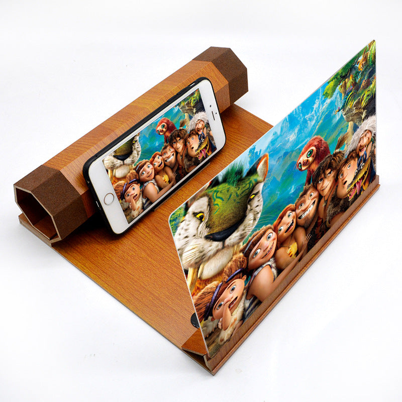 12?Inch Wood Grain 3D HD Mobile Phone Screen Magnifier