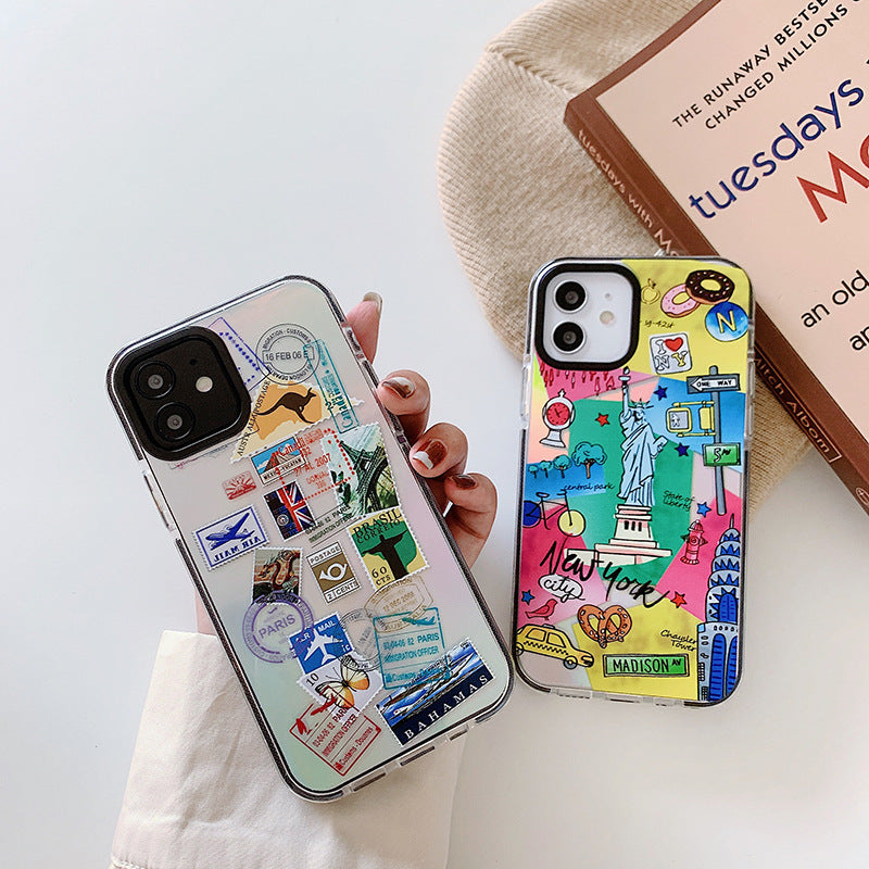 Travel?Label Aesthetic TPU Phone Case For iPhone Models