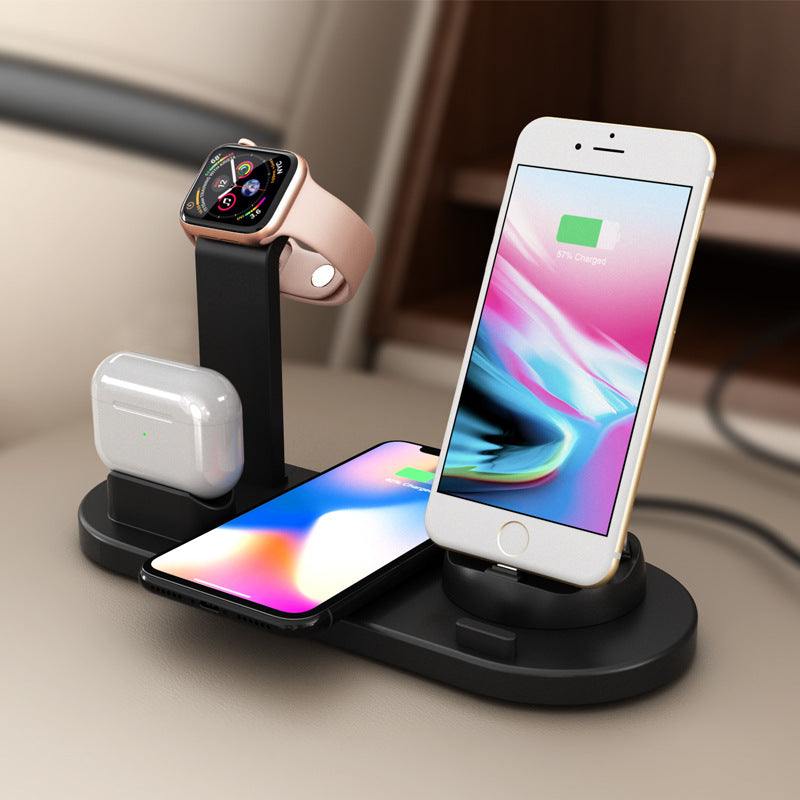 Three?in?One Wireless Charging Stand For Phone, Watch, and Earbuds