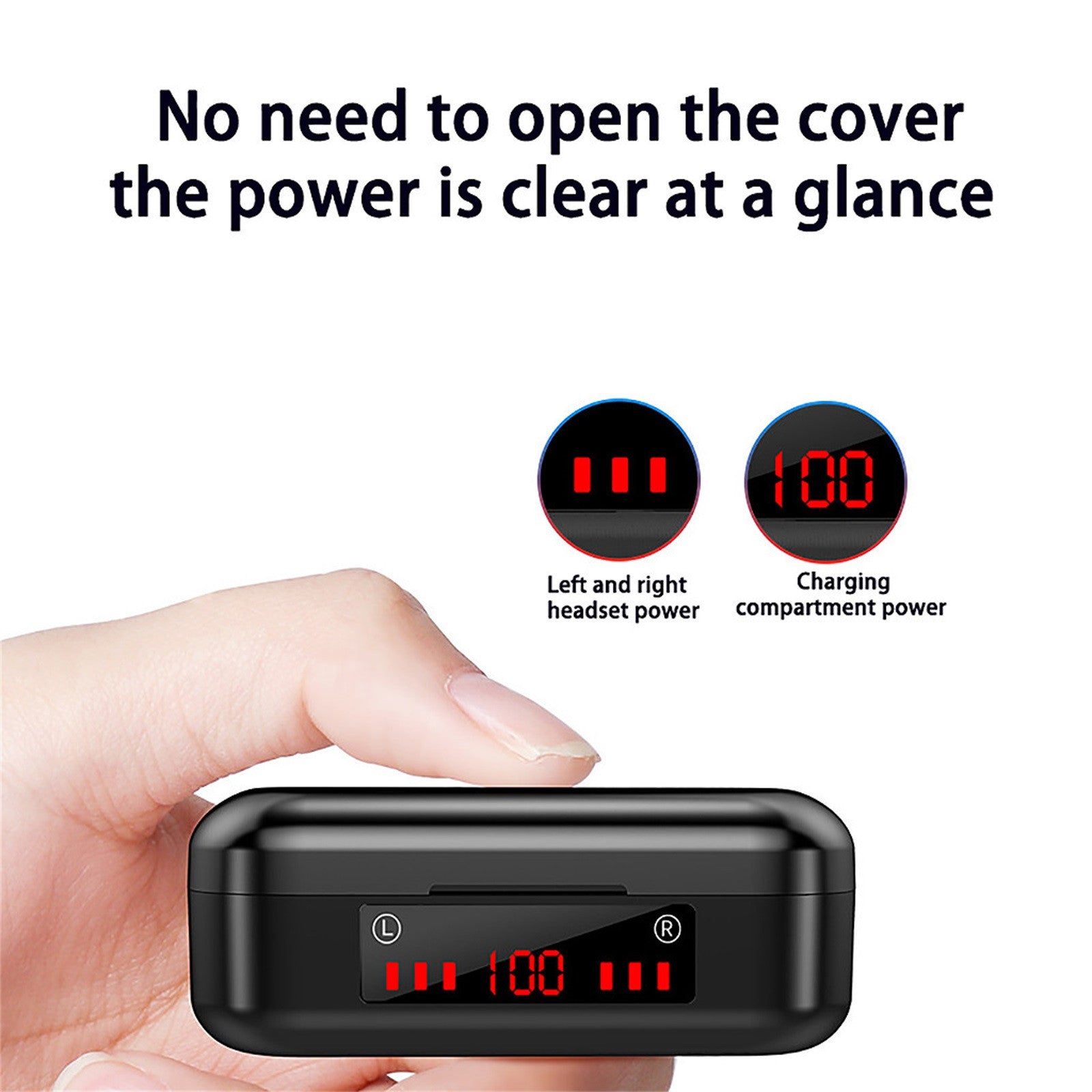 Mini Wireless Bluetooth Touch Earbuds With Battery Display And Stereo Sound