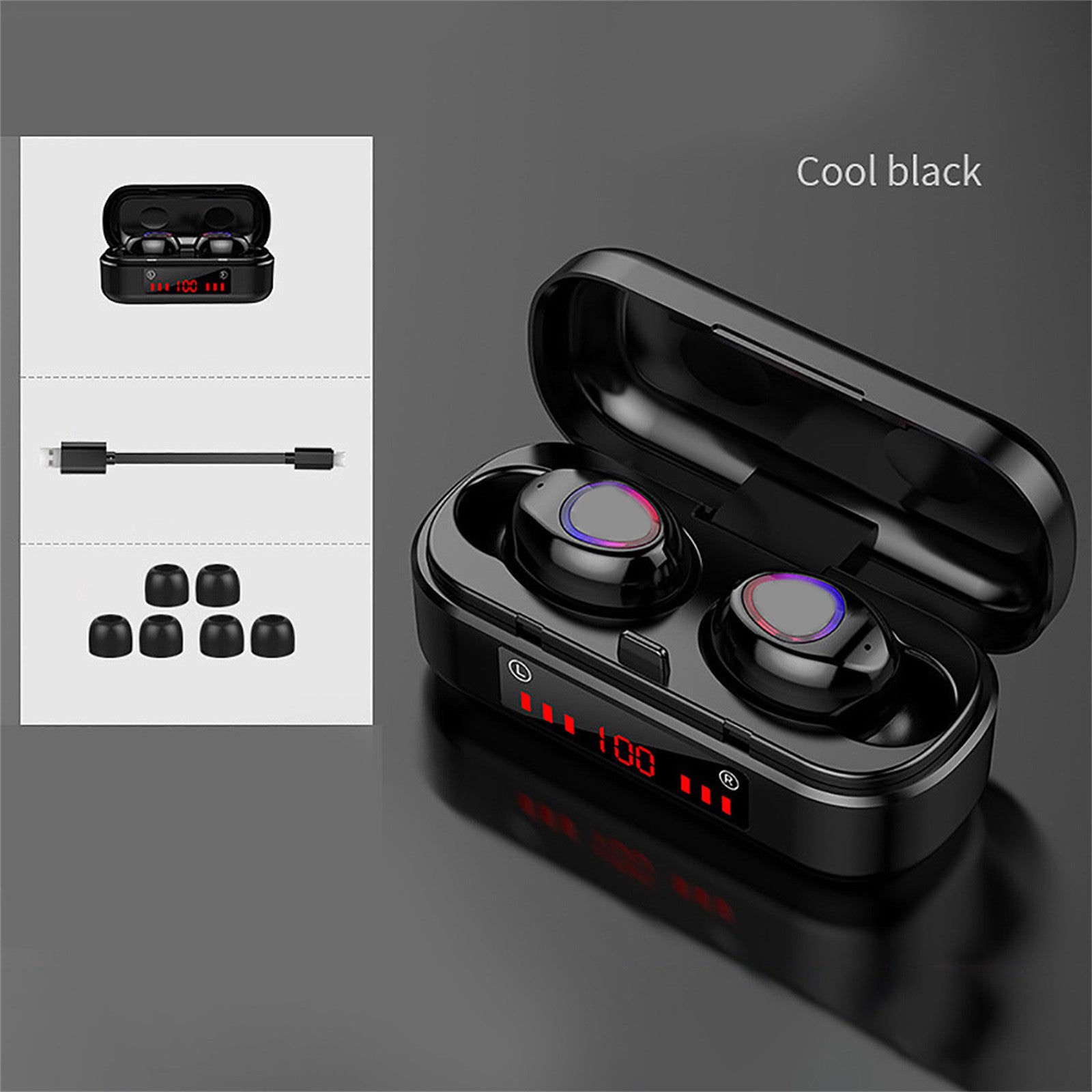 Mini Wireless Bluetooth Touch Earbuds With Battery Display And Stereo Sound