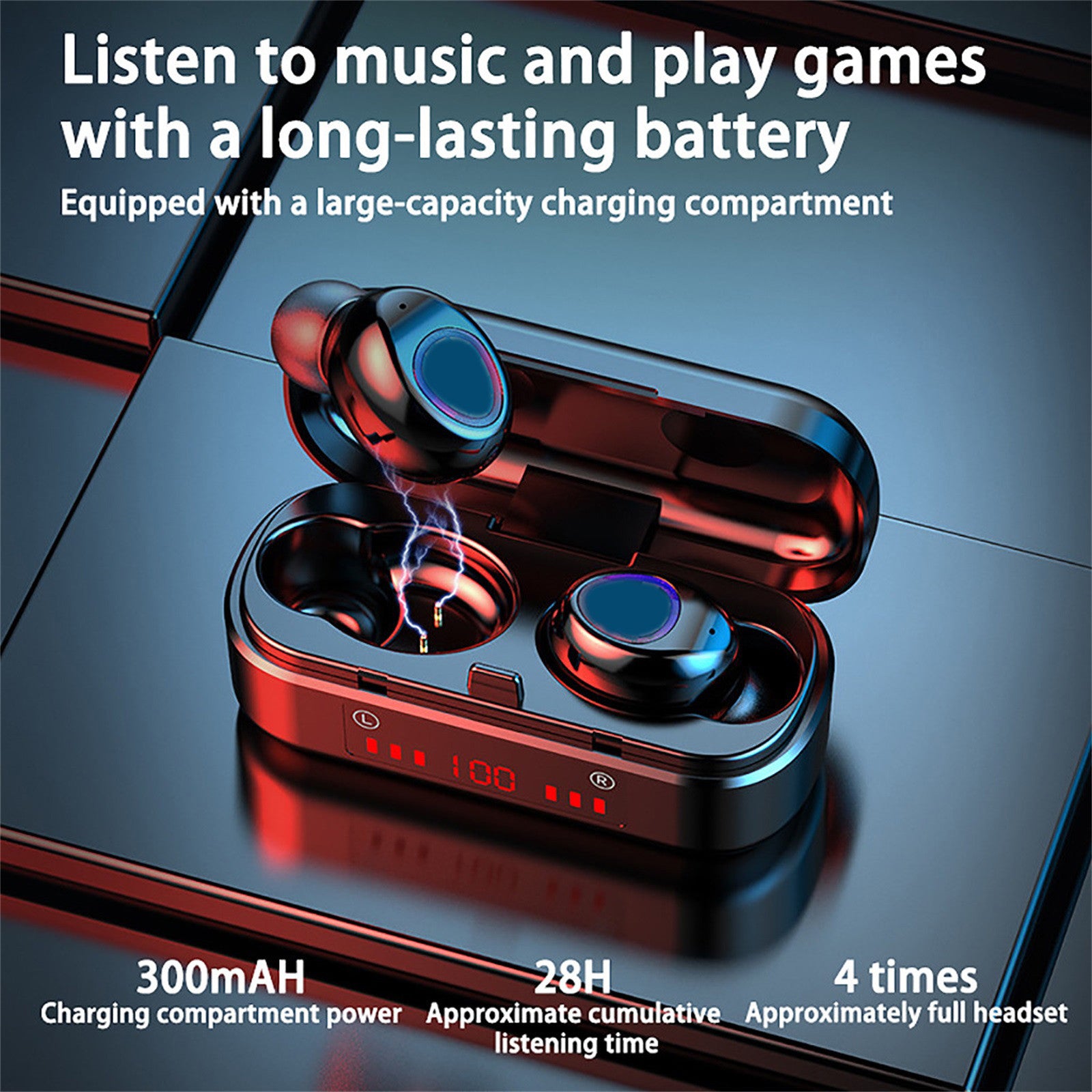 Mini Wireless Bluetooth Touch Earbuds With Battery Display And Stereo Sound
