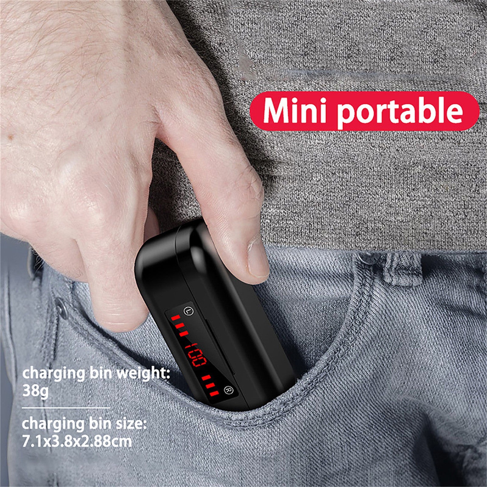 Mini Wireless Bluetooth Touch Earbuds With Battery Display And Stereo Sound