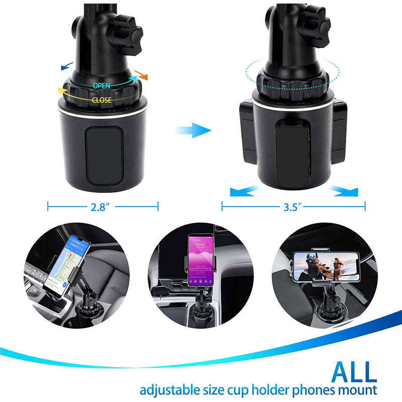 360° Adjustable Car Phone And Tablet Holder With Quick?Release Buckle