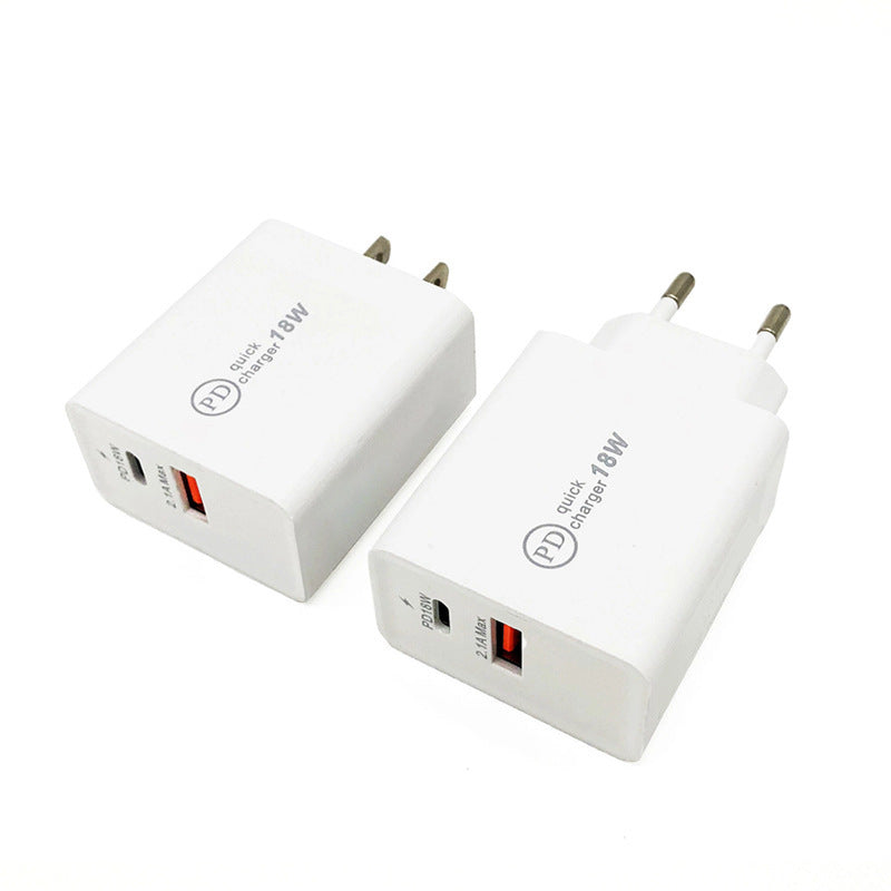 18W USB?C PD Fast Charging Wall Adapter For Universal Devices